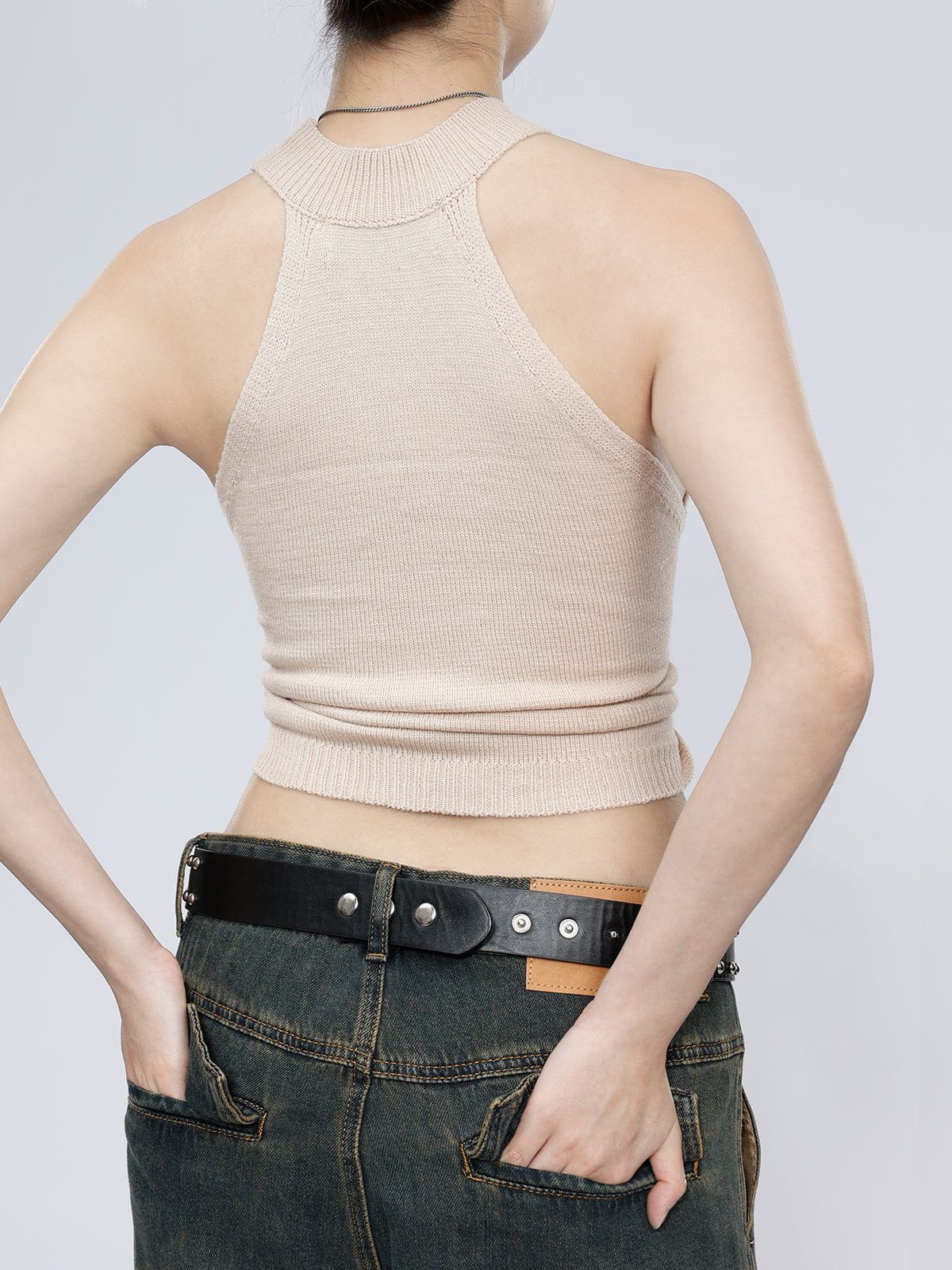 Spider Embroidery Knitting Top