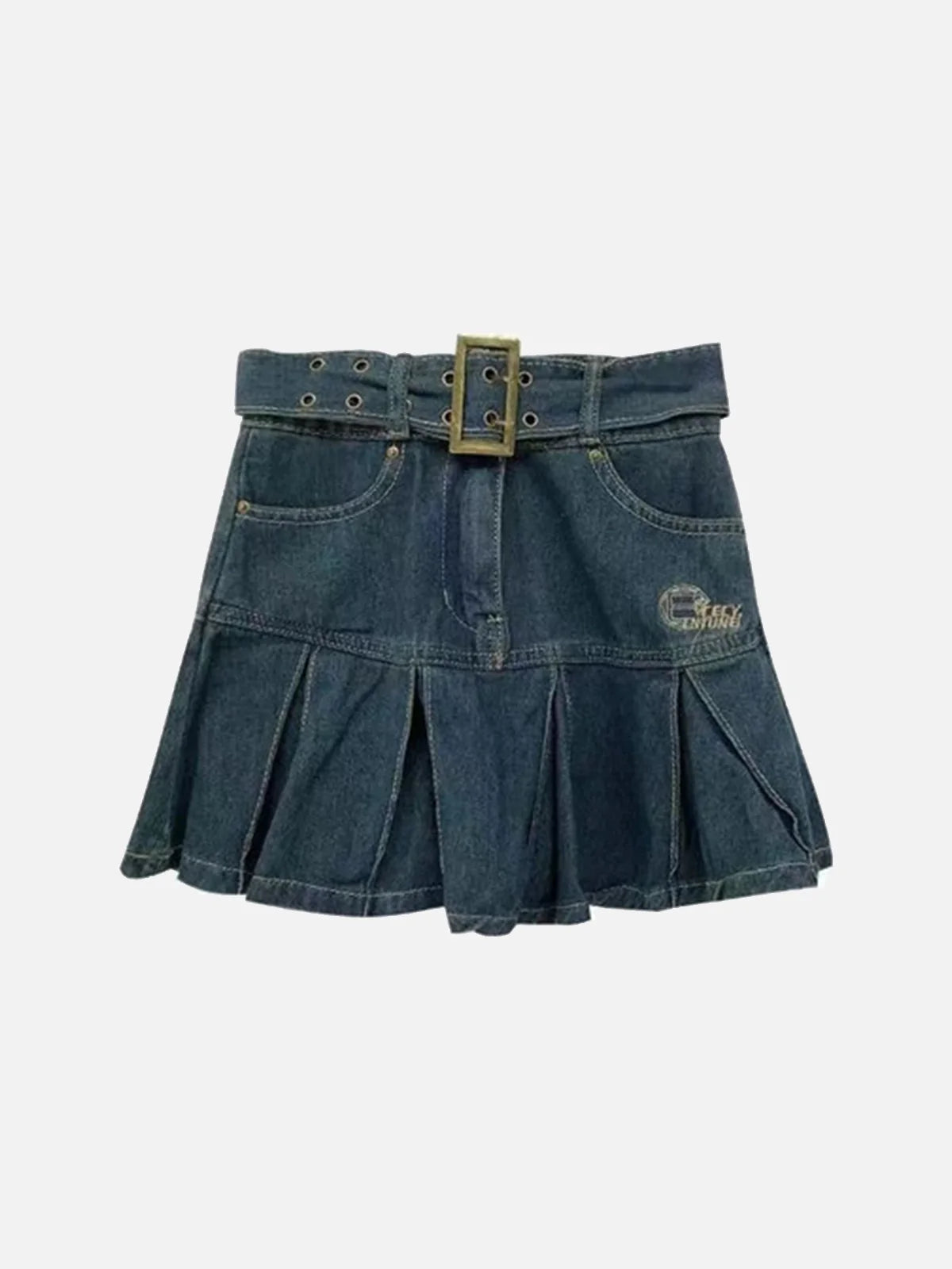 Vintage High Waist Jean Skirt