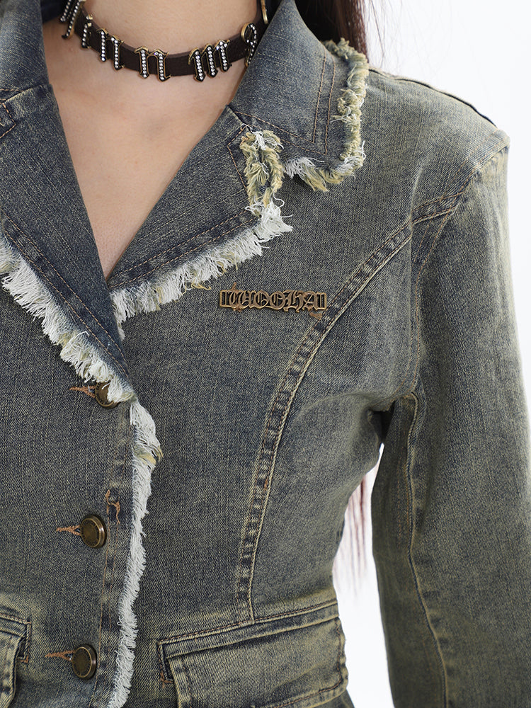 Washed Vintage Denim Jacket