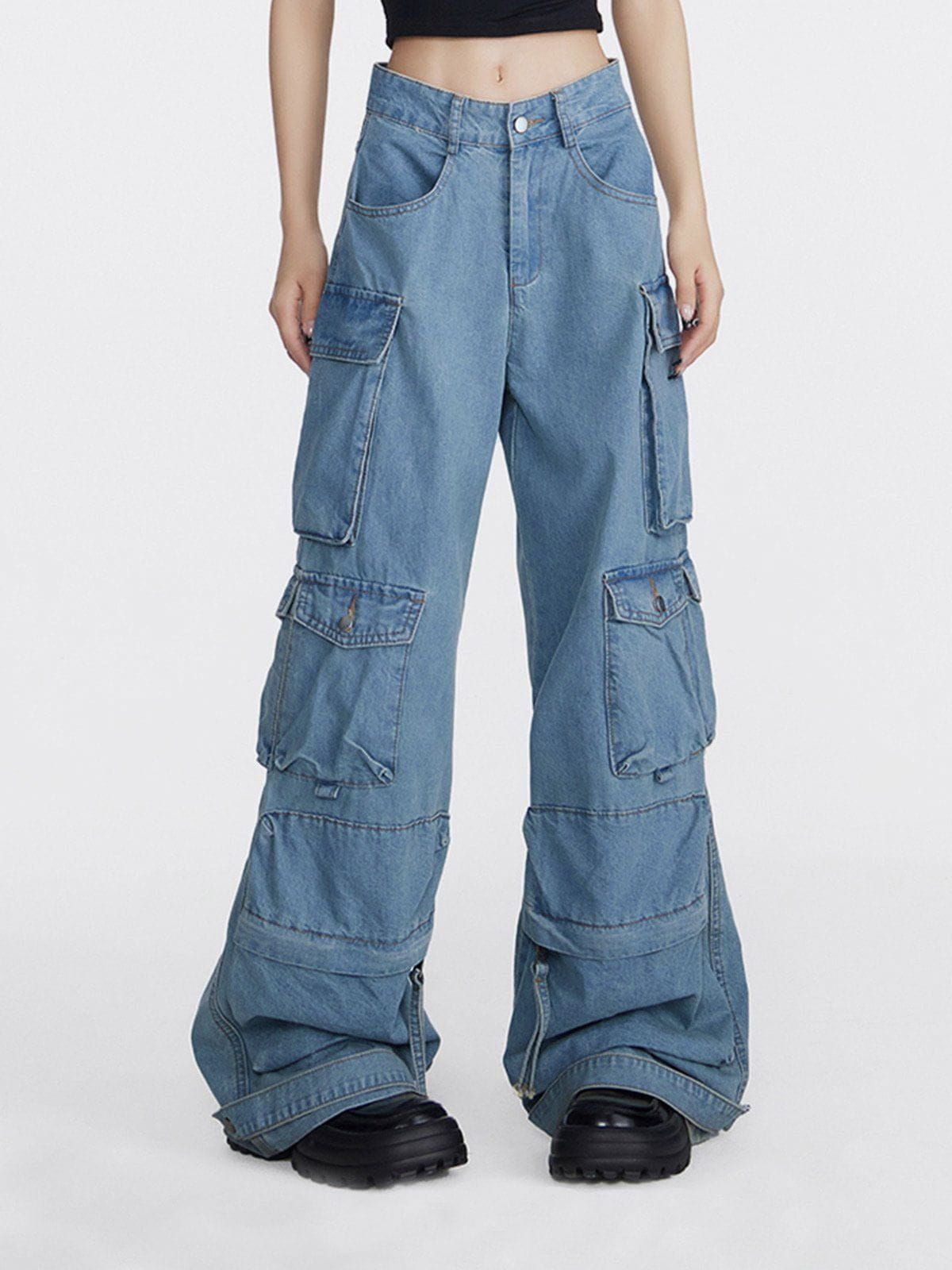 Multi Pocket Loose Jeans