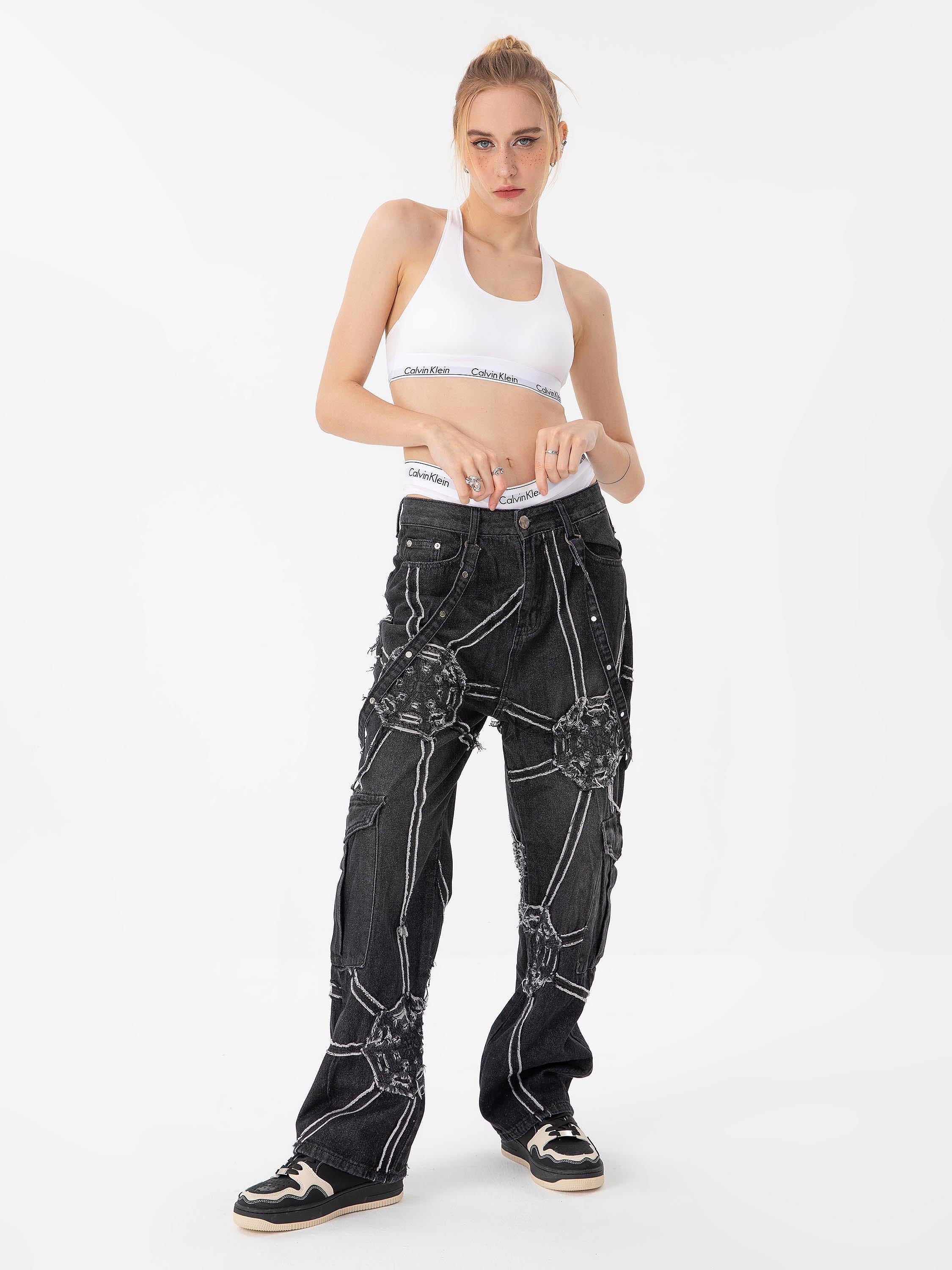 Street Spider Web Jeans