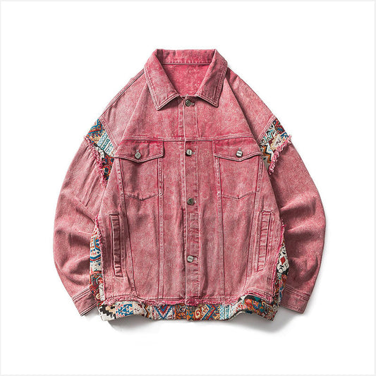 "Street Star" Vintage Patchwork Denim Jacket