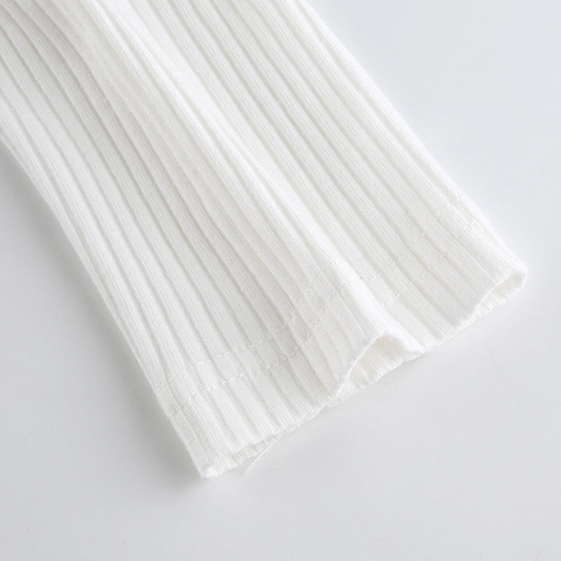 Ruffles Bandage Knitted Crop Top