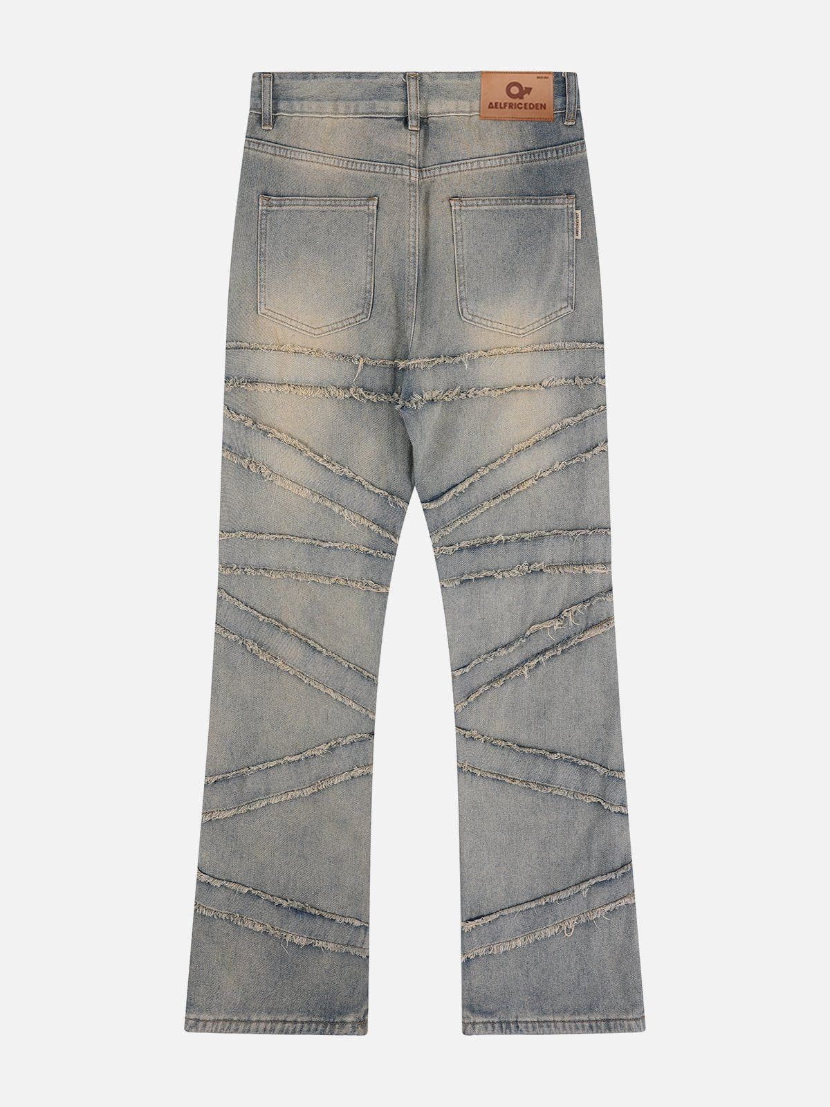 "Street Star" Fringe Lines Jeans