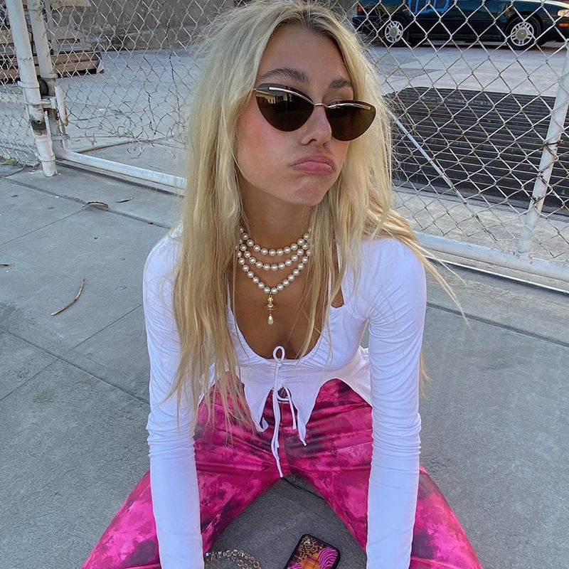 Hanging Long Sleeves Cropped