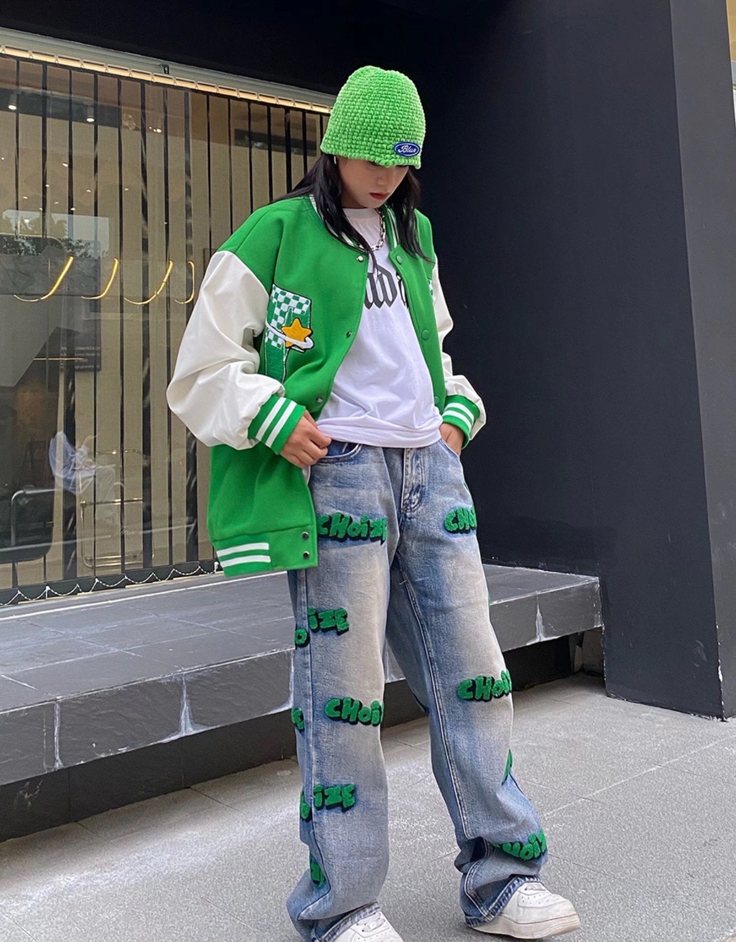 Letter Straight Pants