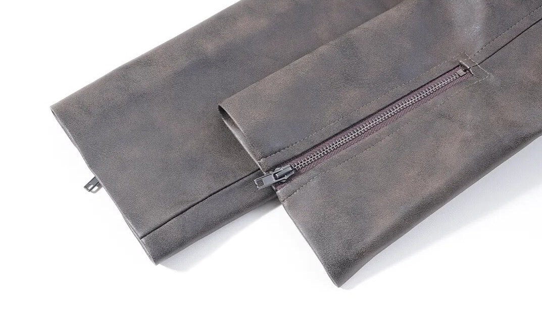 Street Leather Jacket Set