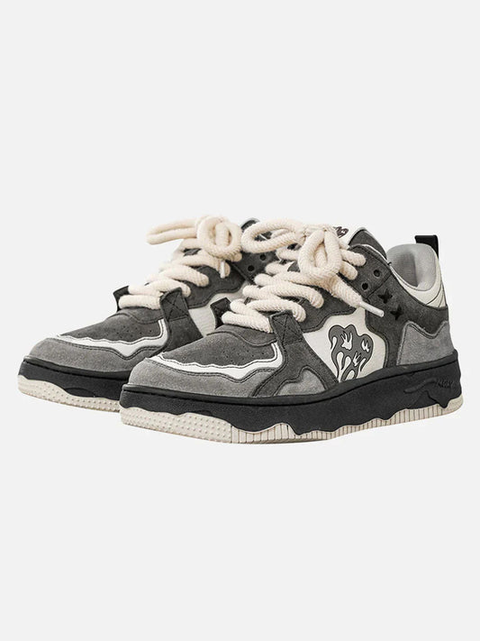 Fire Heart Vintage Skate Shoes