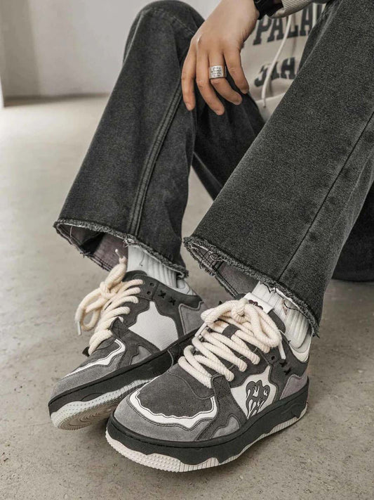 Fire Heart Vintage Skate Shoes