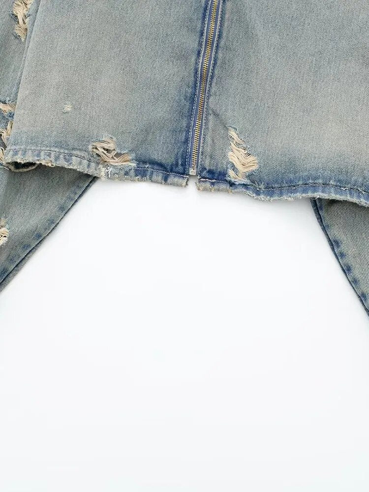 "Street Star" Fringe Denim Jacket