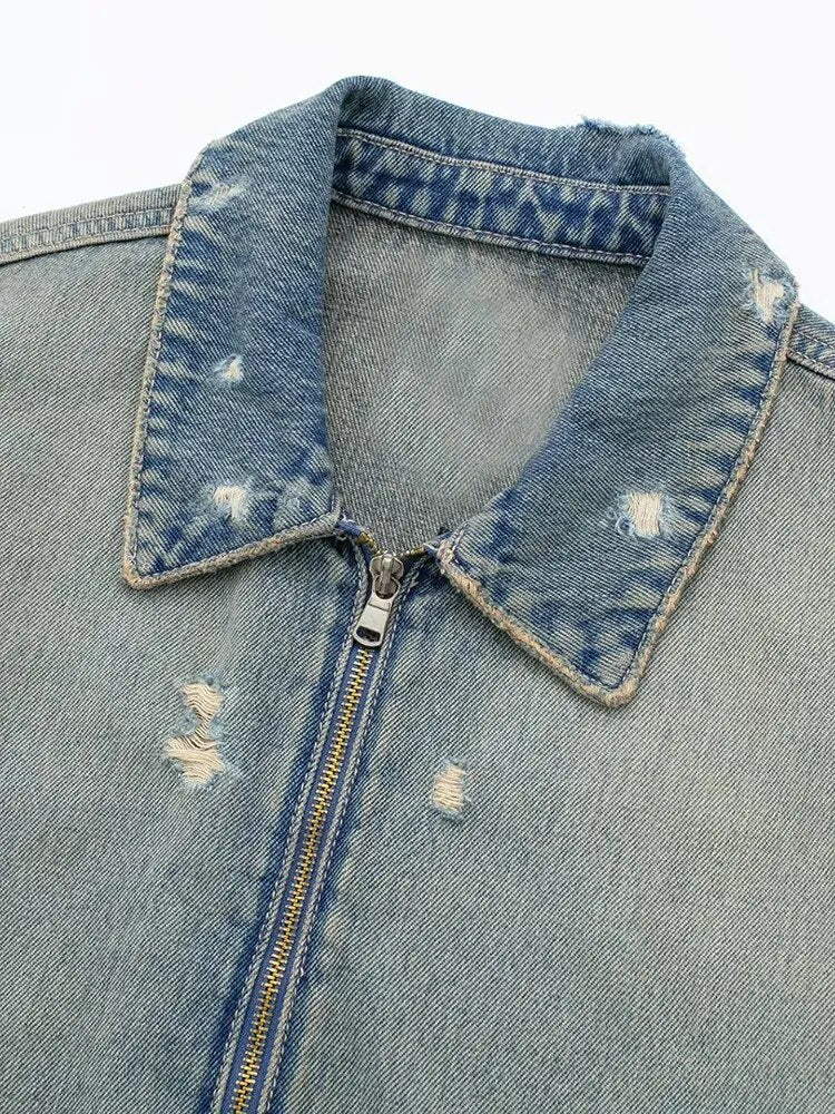 "Street Star" Fringe Denim Jacket
