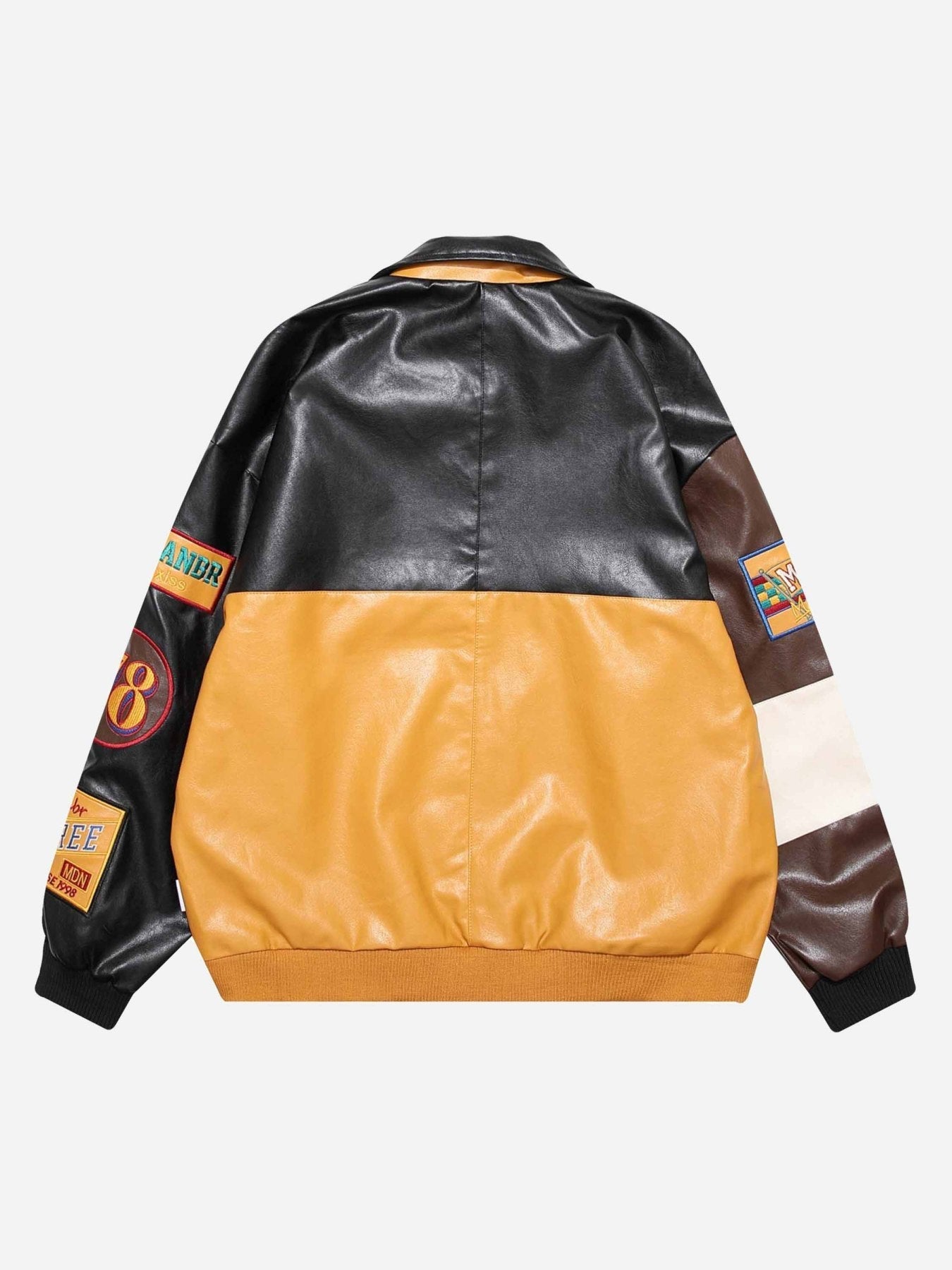 "Street Star" Embroidered Leather Jacket