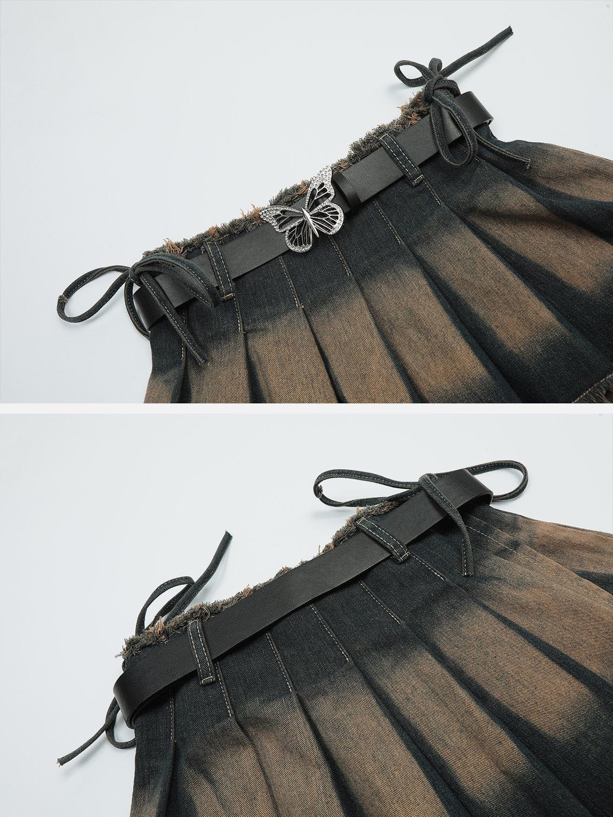 Pleated Short Skirt