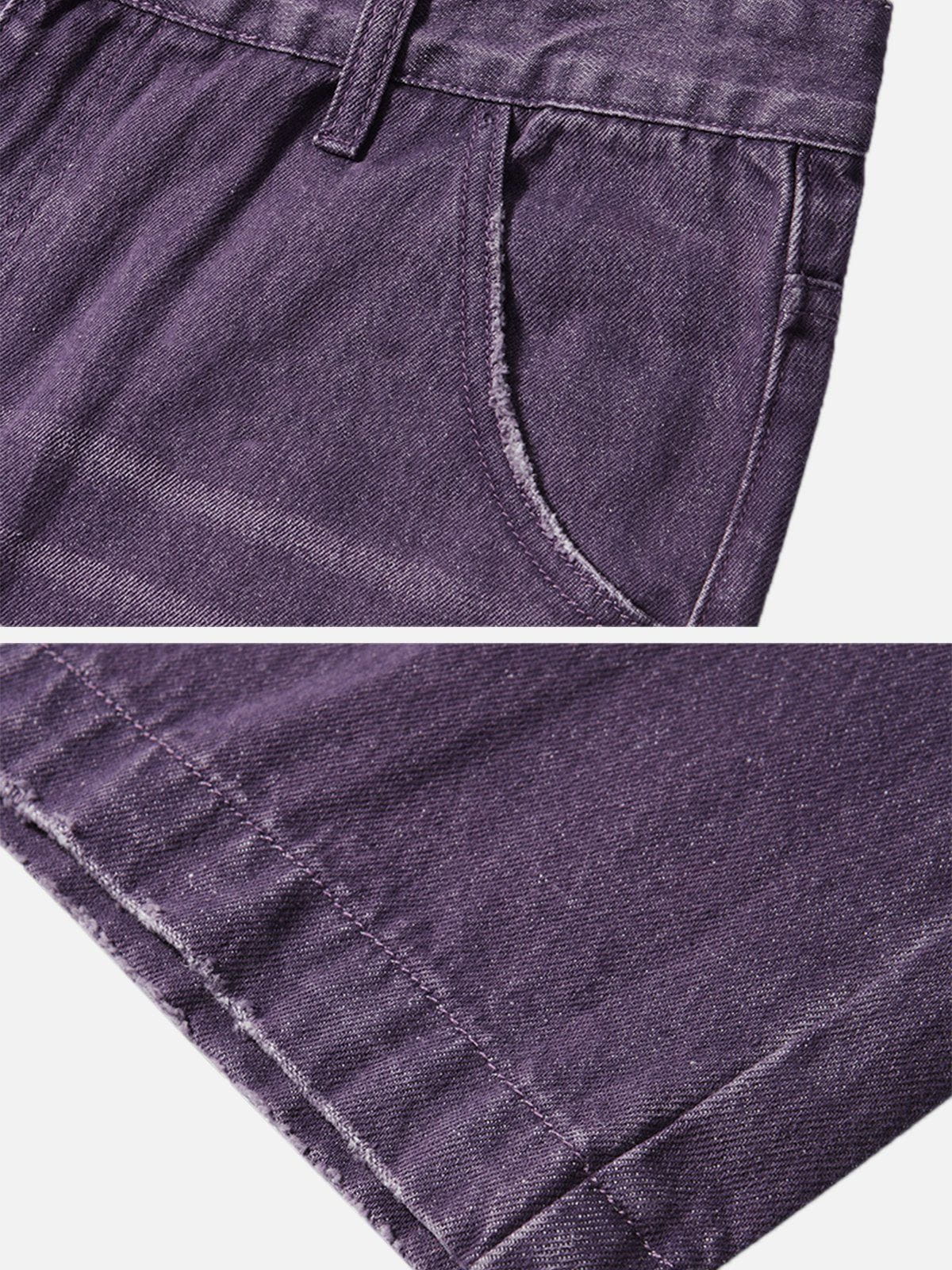 "Street Star" Wide Washed Jeans