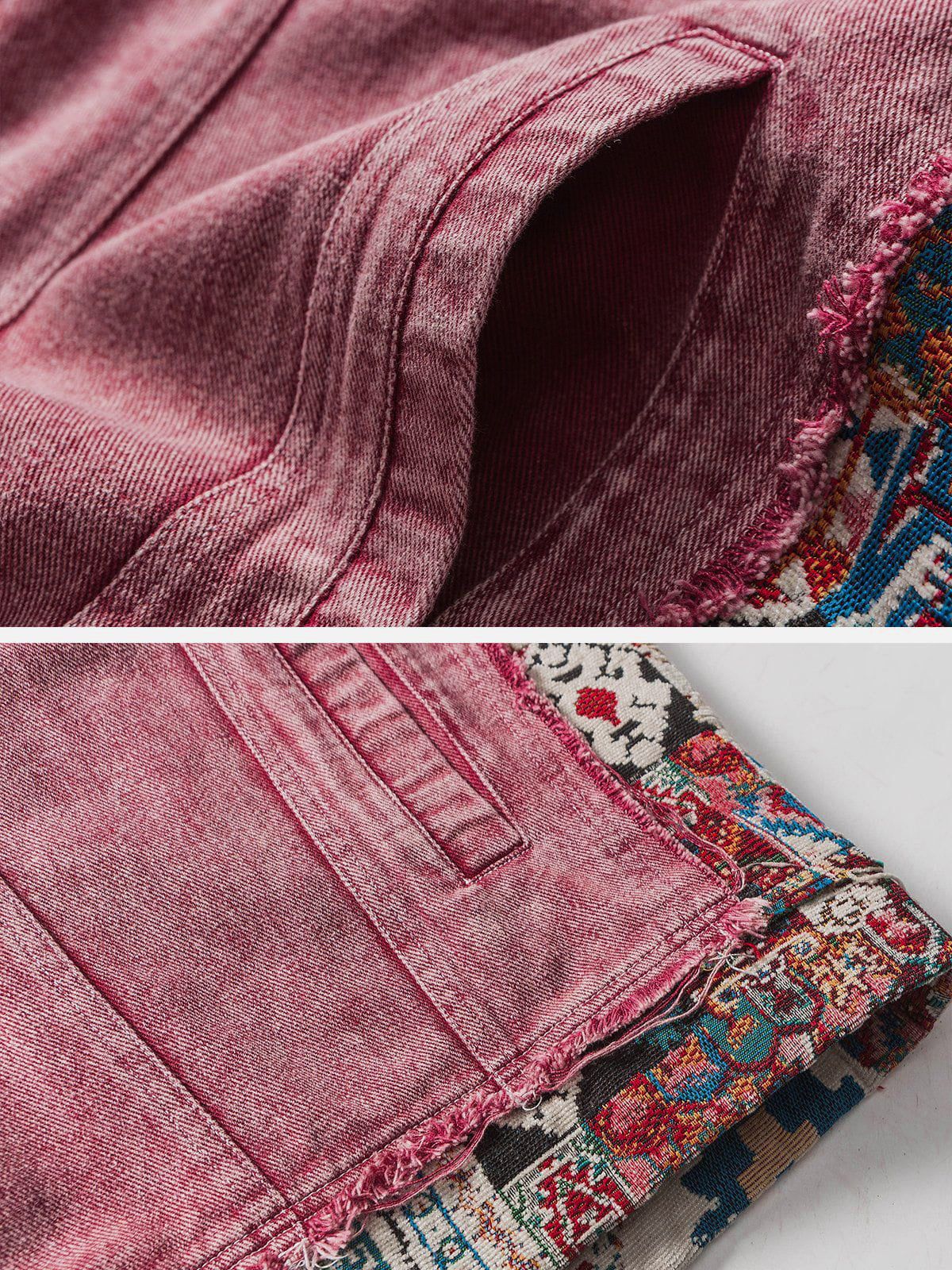 "Street Star" Vintage Patchwork Denim Jacket