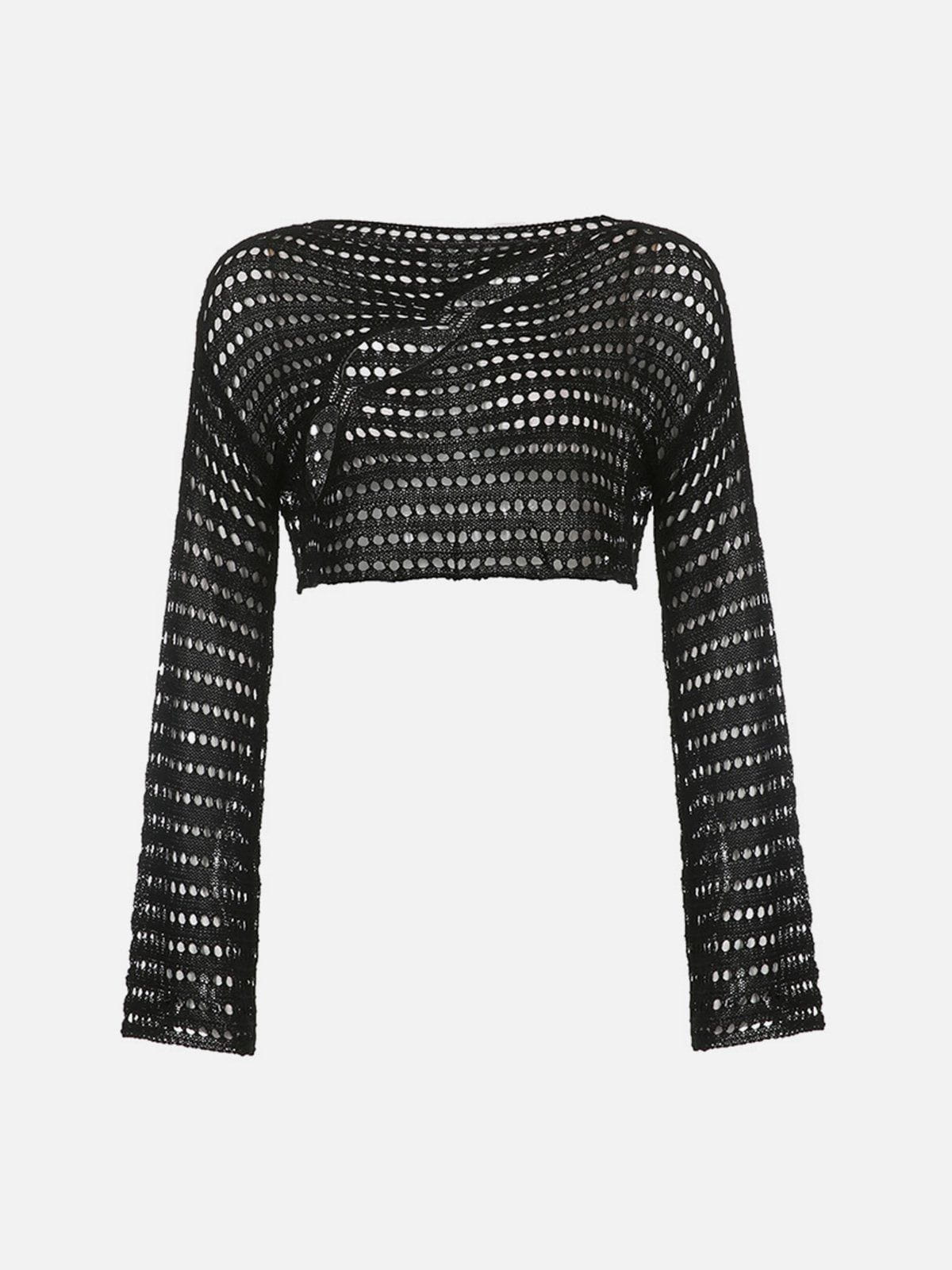 Cutout Cropped Long Sleeves