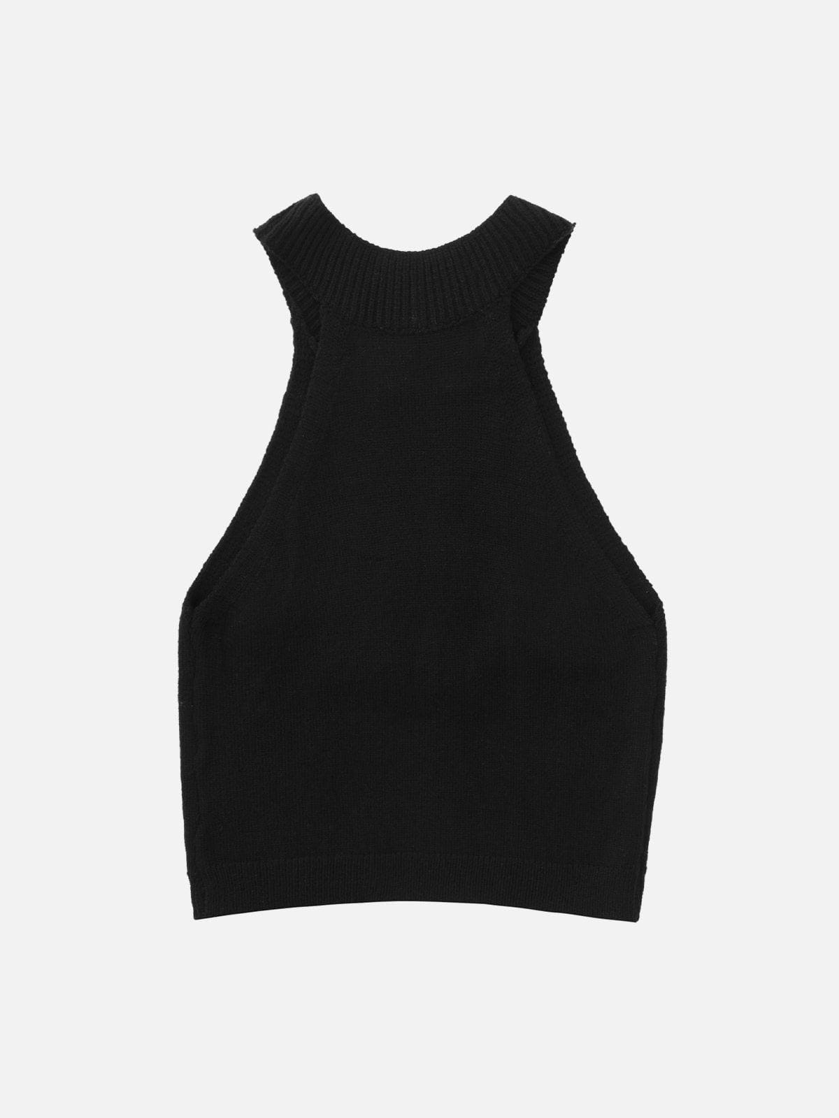 Spider Embroidery Knitting Top