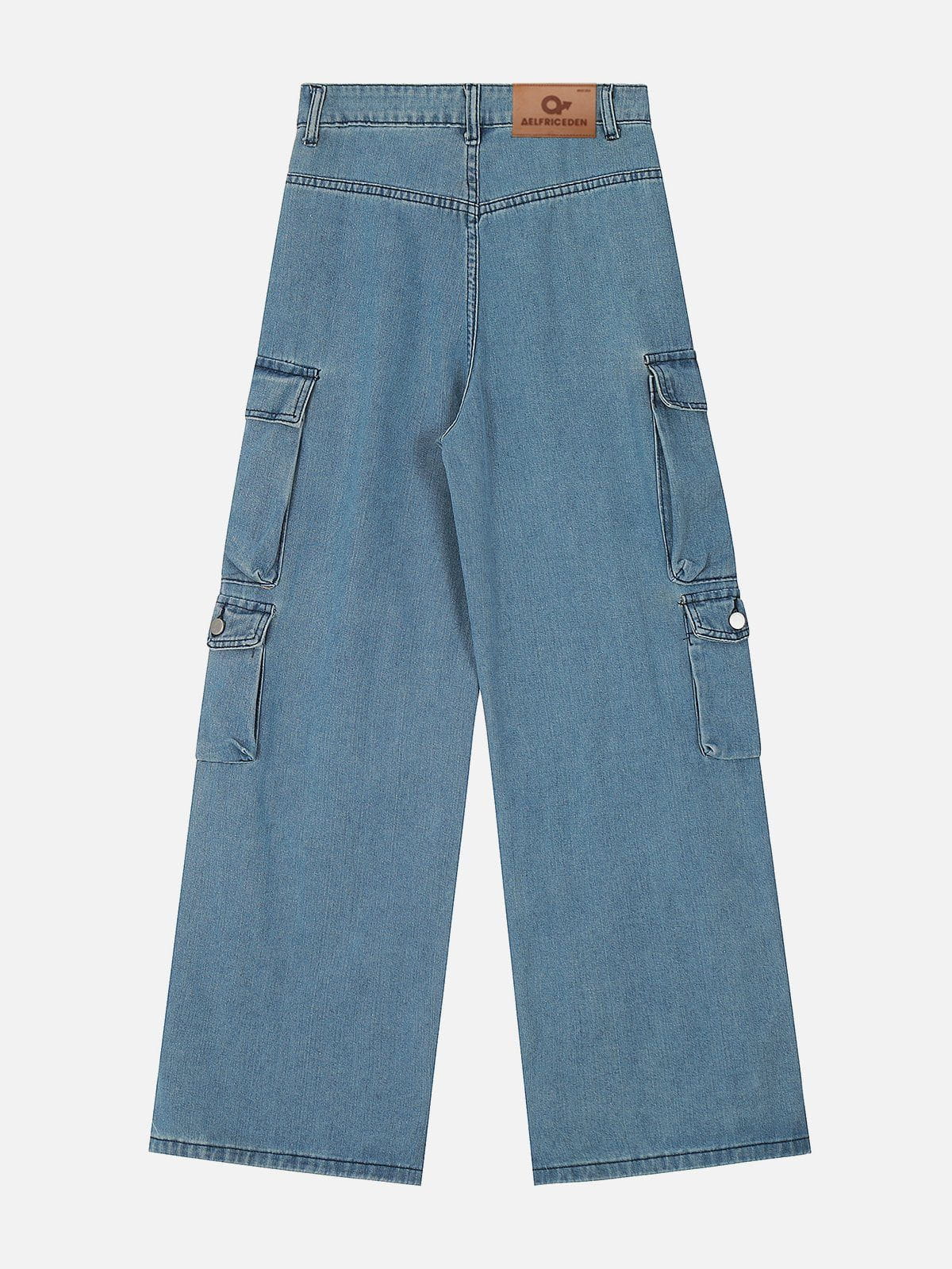 Multi Pocket Loose Jeans