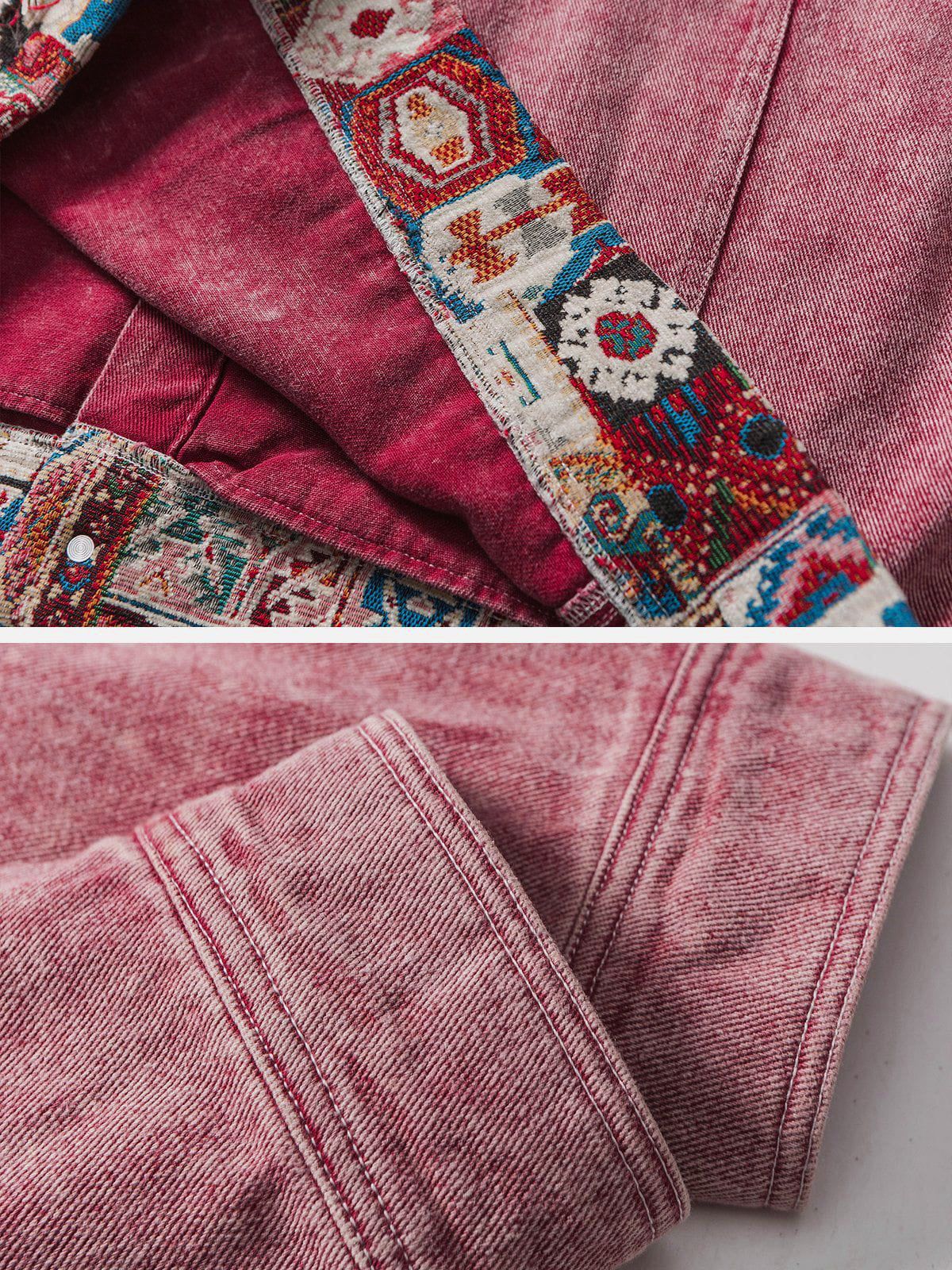 "Street Star" Vintage Patchwork Denim Jacket