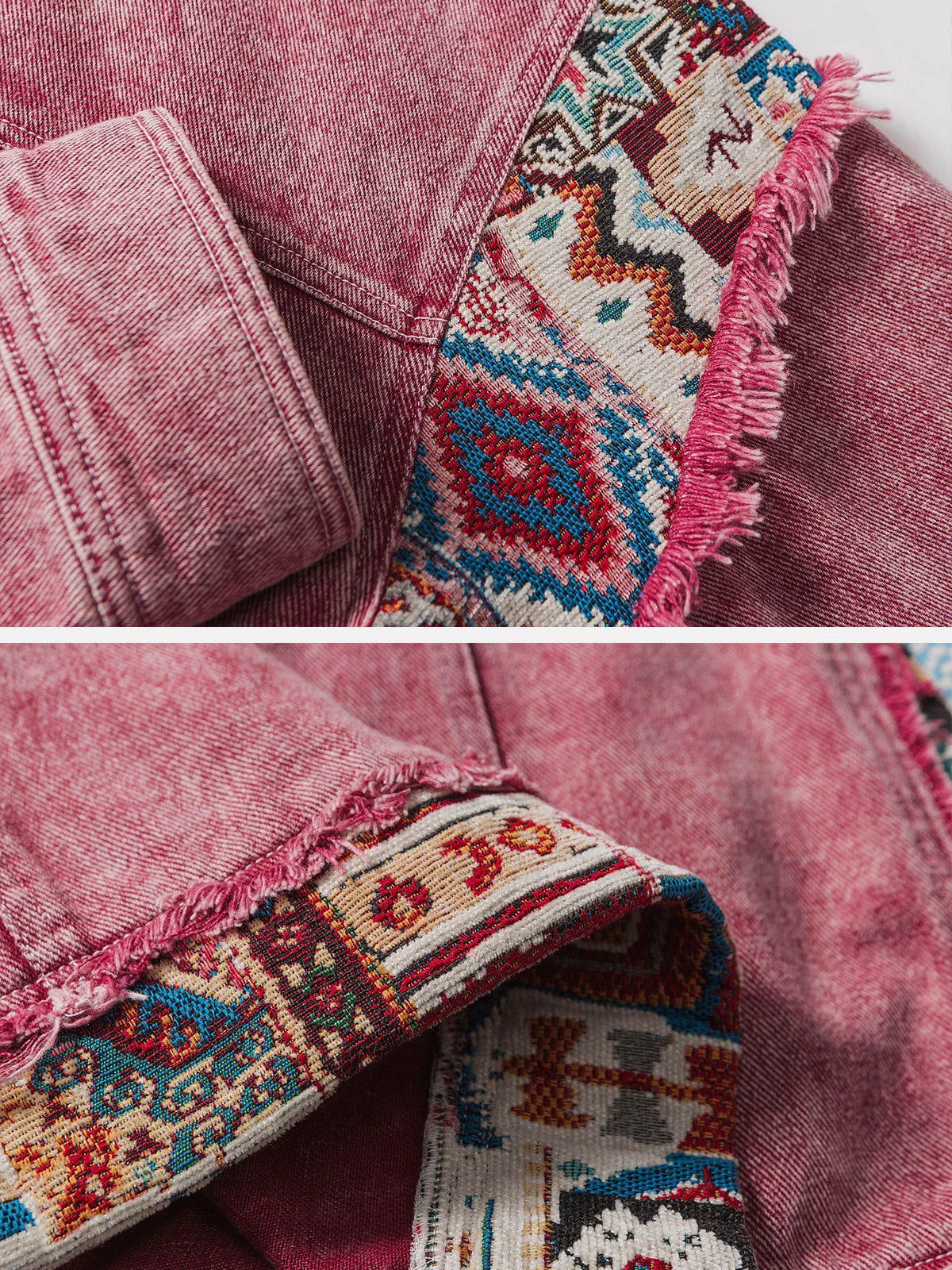 "Street Star" Vintage Patchwork Denim Jacket