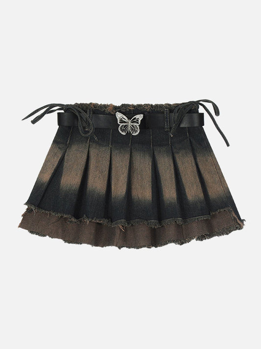 Pleated Short Skirt