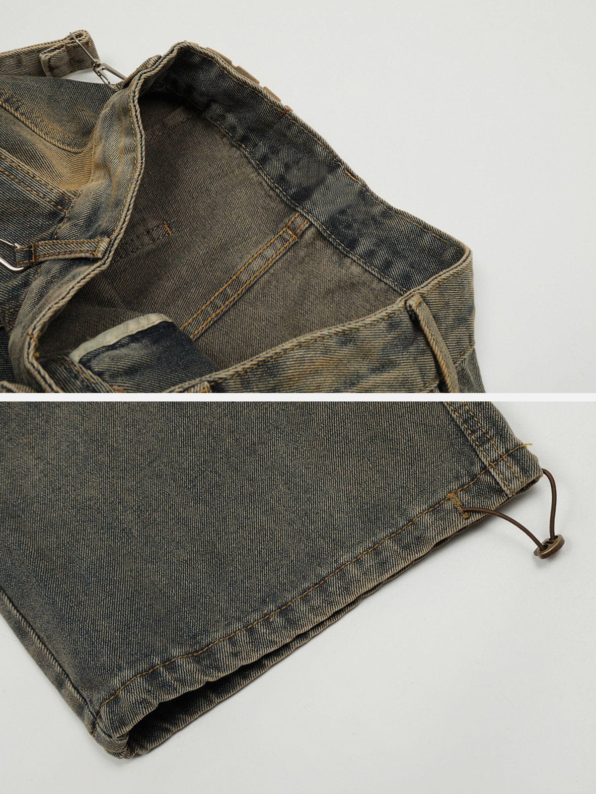 "Street Star" Multi Pocket Washed Jeans
