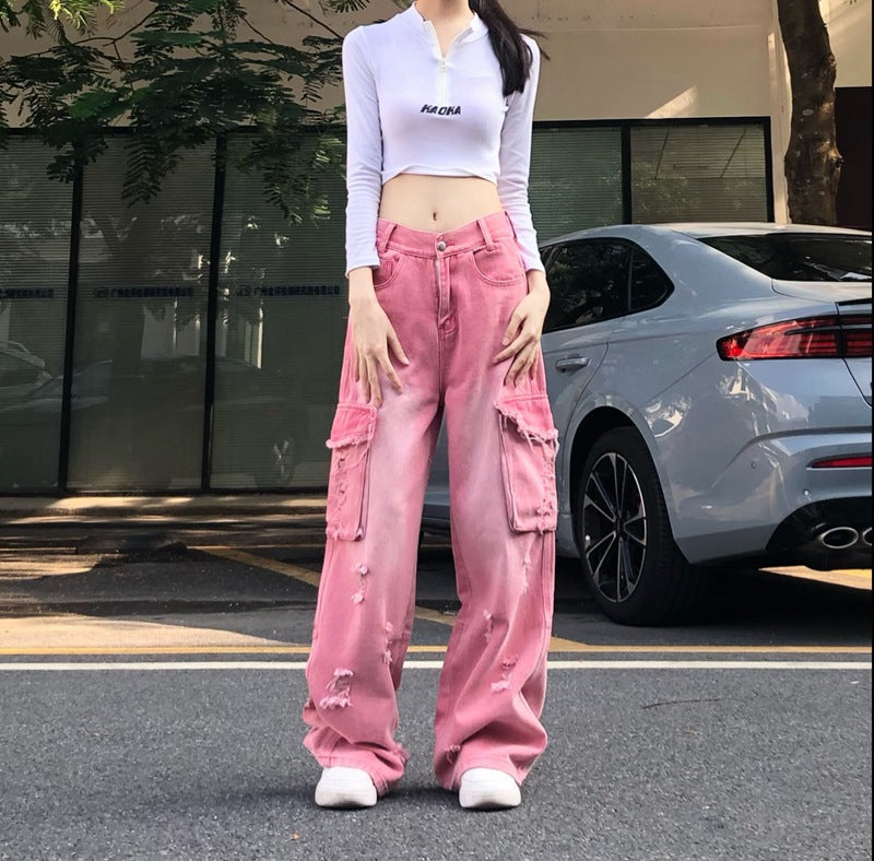 Pink Washed Jeans